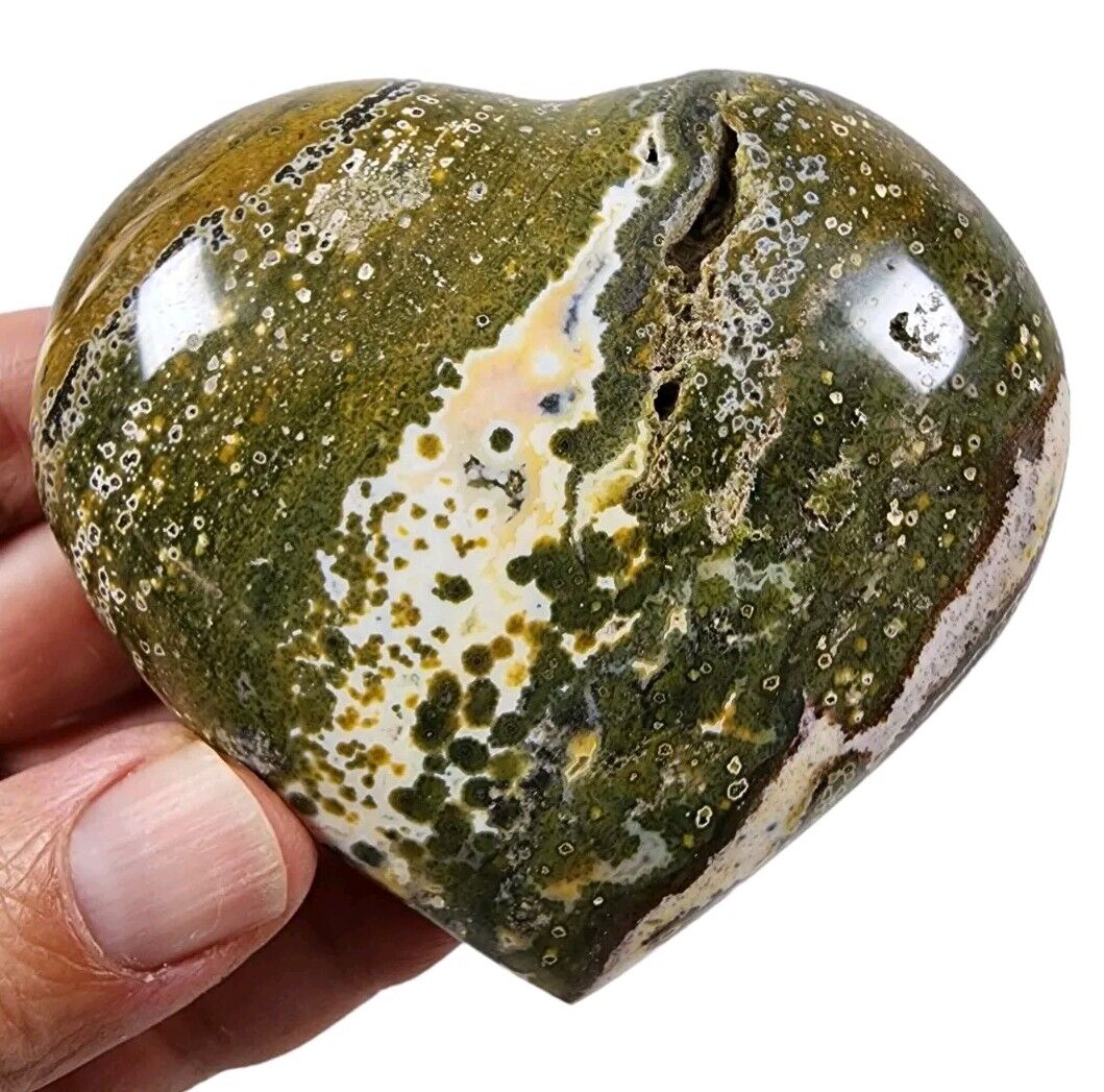 Ocean Jasper Polished Heart 164.2 grams