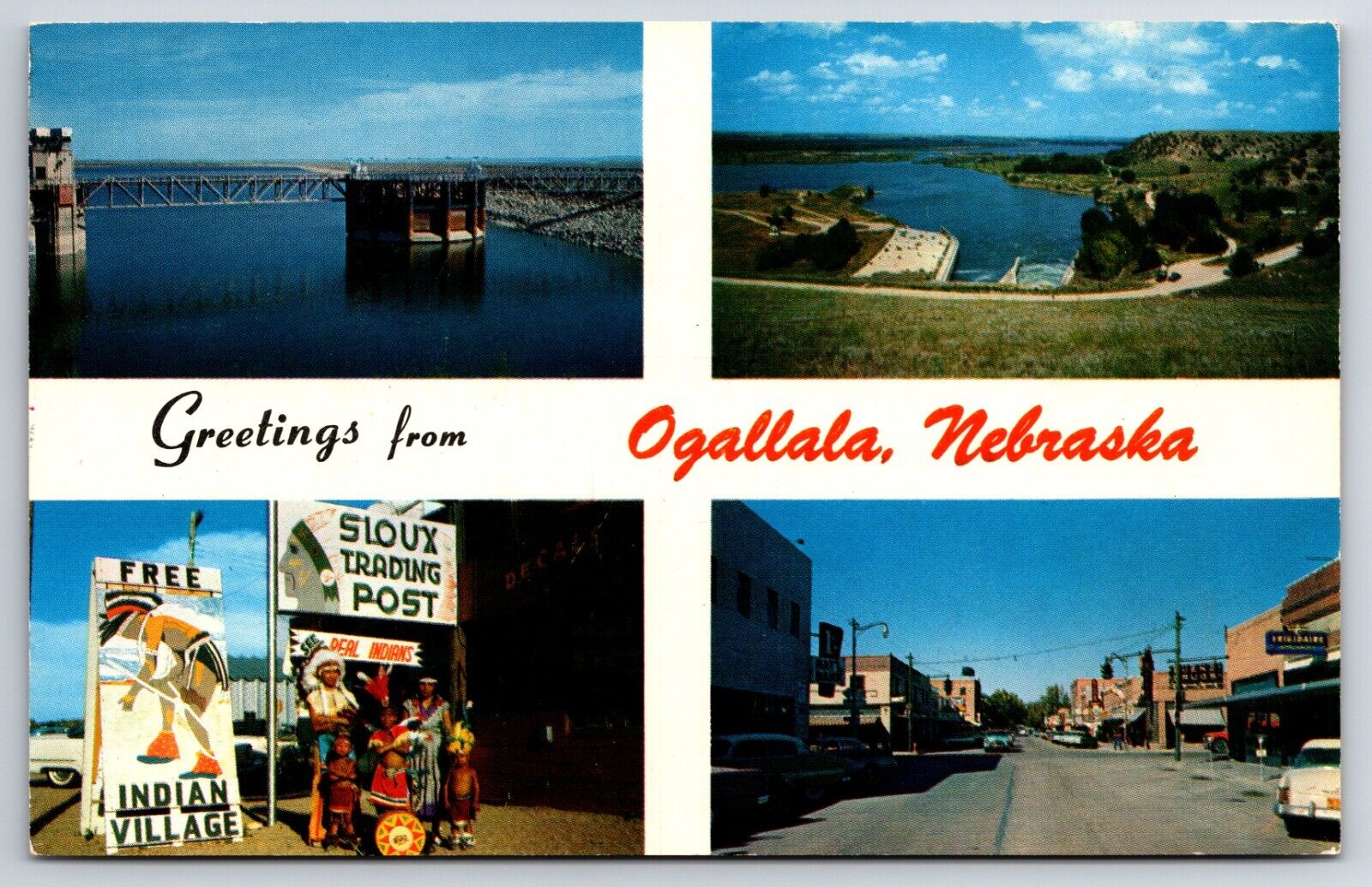 Ogallala Nebraska NE Multi View Vintage Chrome Postcard