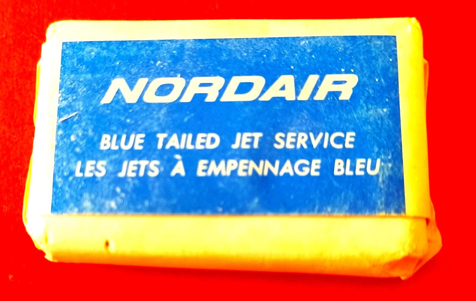 NORDAIR SOAP  Blue Tail Jet Service N  Tail on back