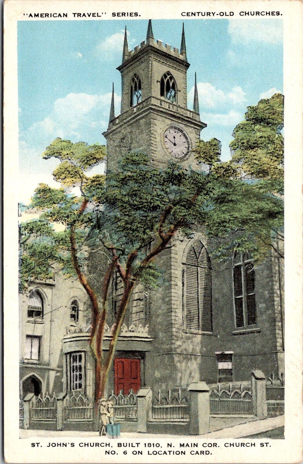 St. John\'s Church Built 1810 N. Main Corridor Providence RI Postcard