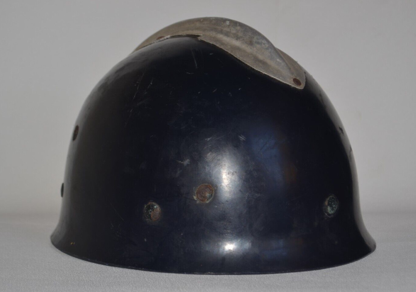 Antique French Fourth Republic Fire Brigade Helmet Ancient Headdresses 1950