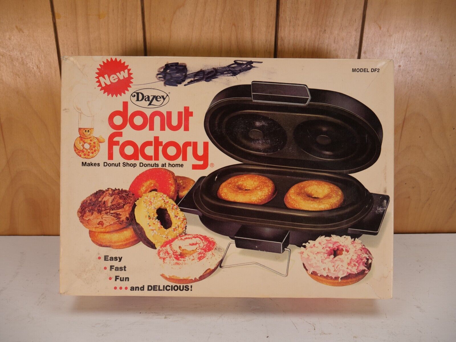 Vintage 1977 Dazey Donut Factory DF2 Maker in Original Box TESTED