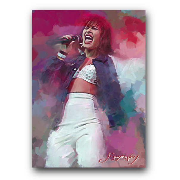 Selena Quintanilla-Perez #4 Art Card Limited 42/50 Edward Vela Signed (Music -)