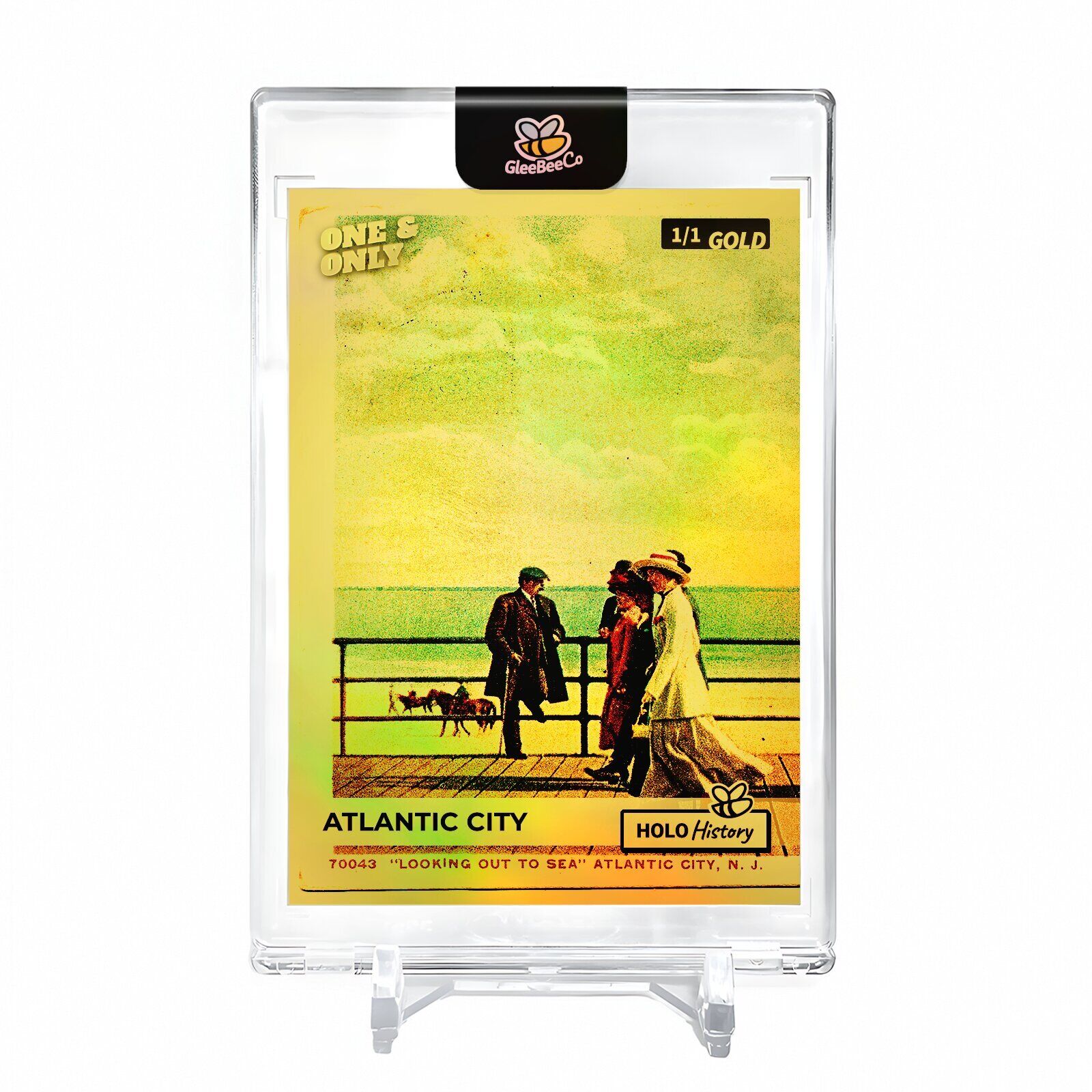 ATLANTIC CITY Looking Out to Sea Holo Gold Card 2023 GleeBeeCo #ALLK-G 1/1