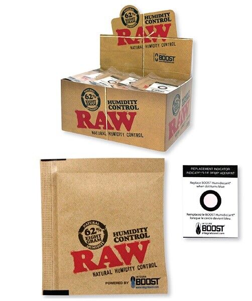 One RAW Rolling Papers NATURAL 62% HUMIDITY CONTROL PACKET - 8 GRAM PACK 