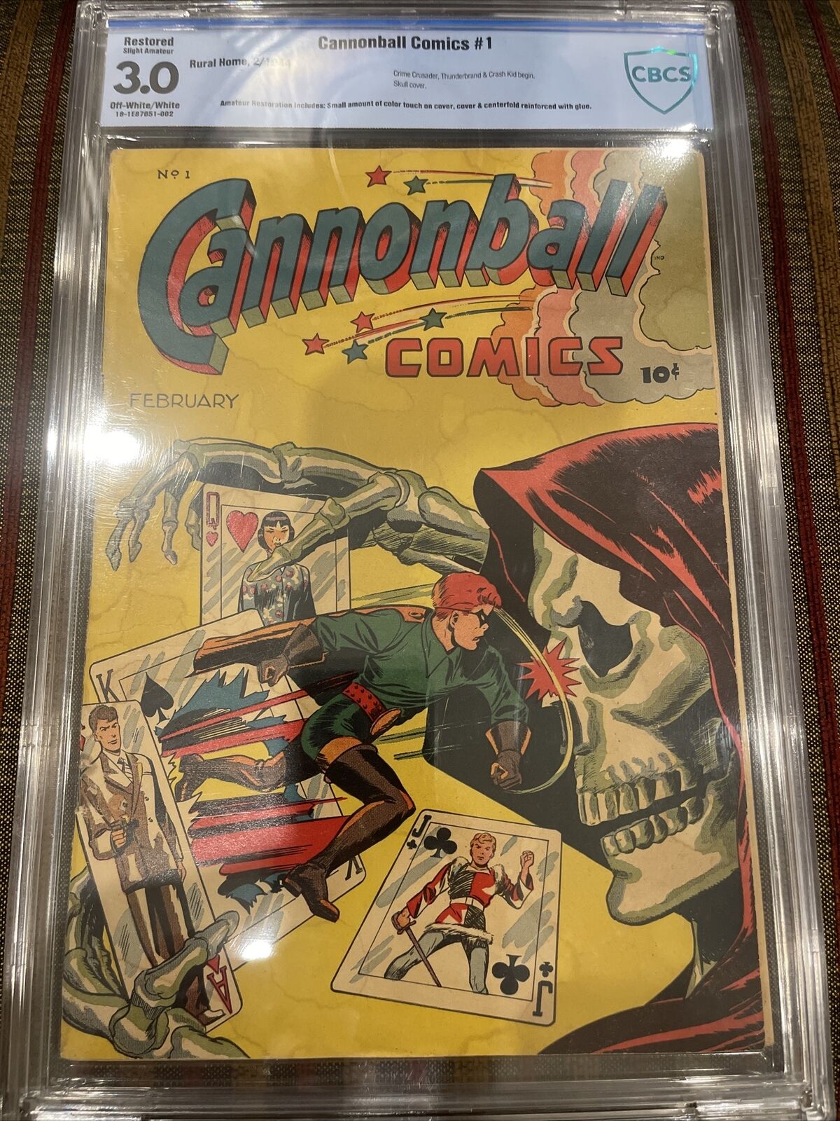 Cannonball Comics #1 1944 CBCS 3.0 Restored