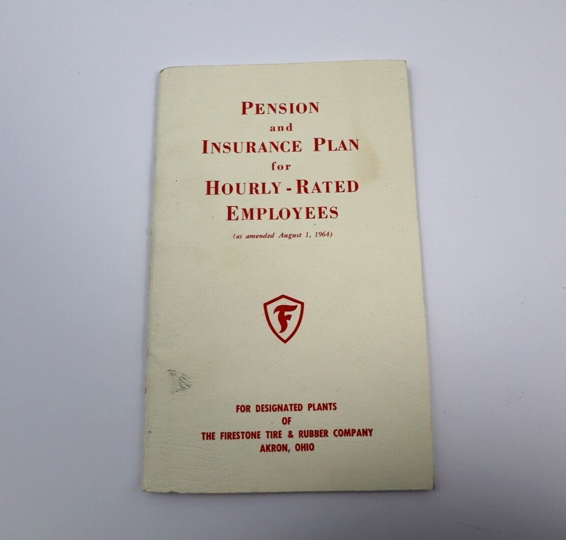 VTG 1964 Pension Insurance Plan for Hourly Rated Employees Firestone Pamphlet