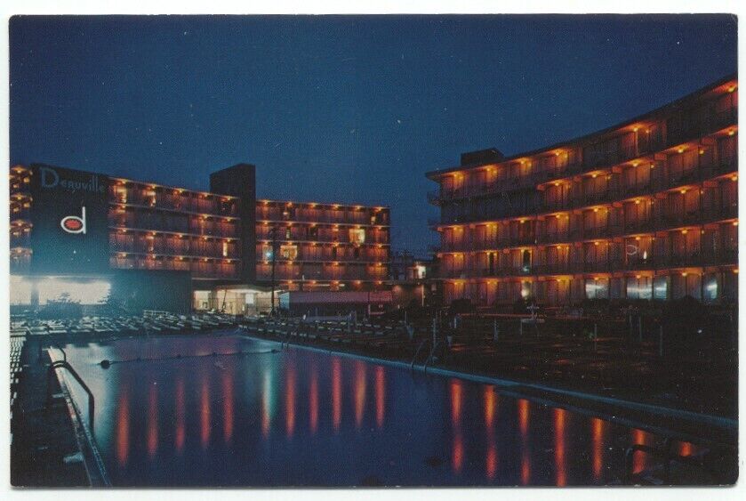 Atlantic City NJ The Deauville Hotel and Motor Inn Postcard New Jersey