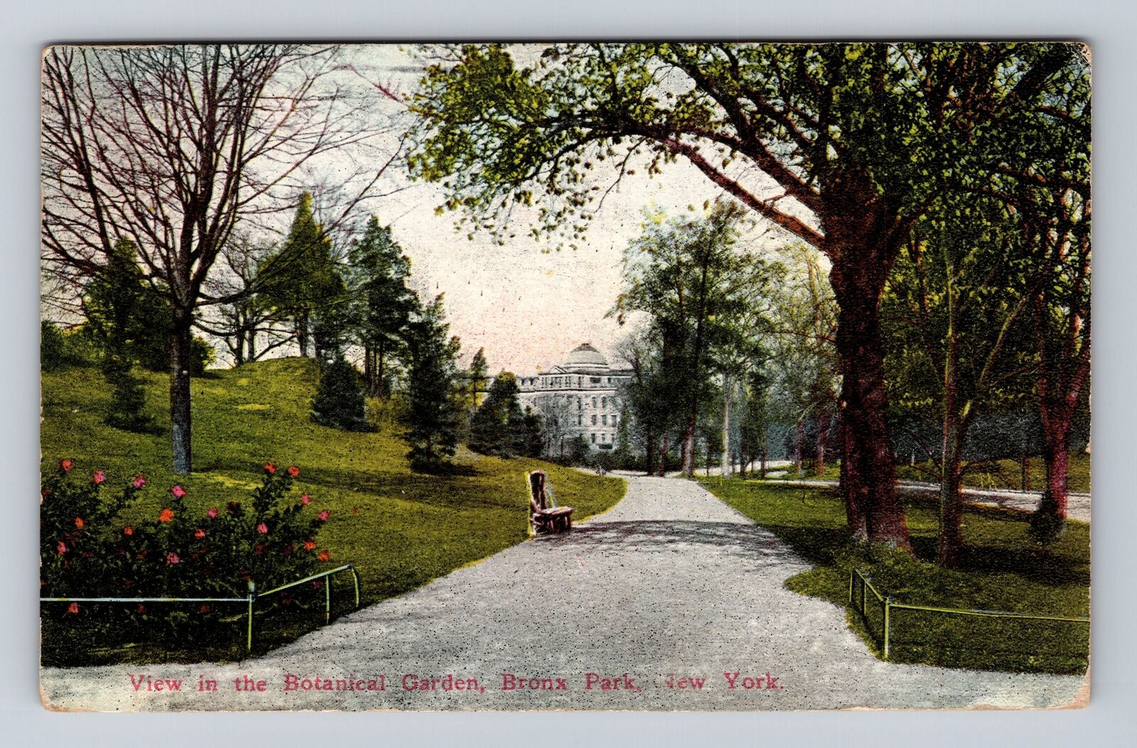 New York City NY, Botanical Garden, Bronx Park, Antique, Vintage c1913 Postcard