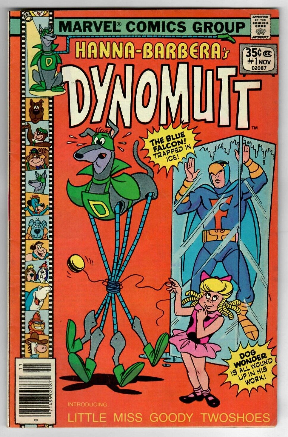 Dynomutt # 1 (6.5) 11/1977 Marvel Scobby Doo Bronze-Age 35c Blue Falcon App.