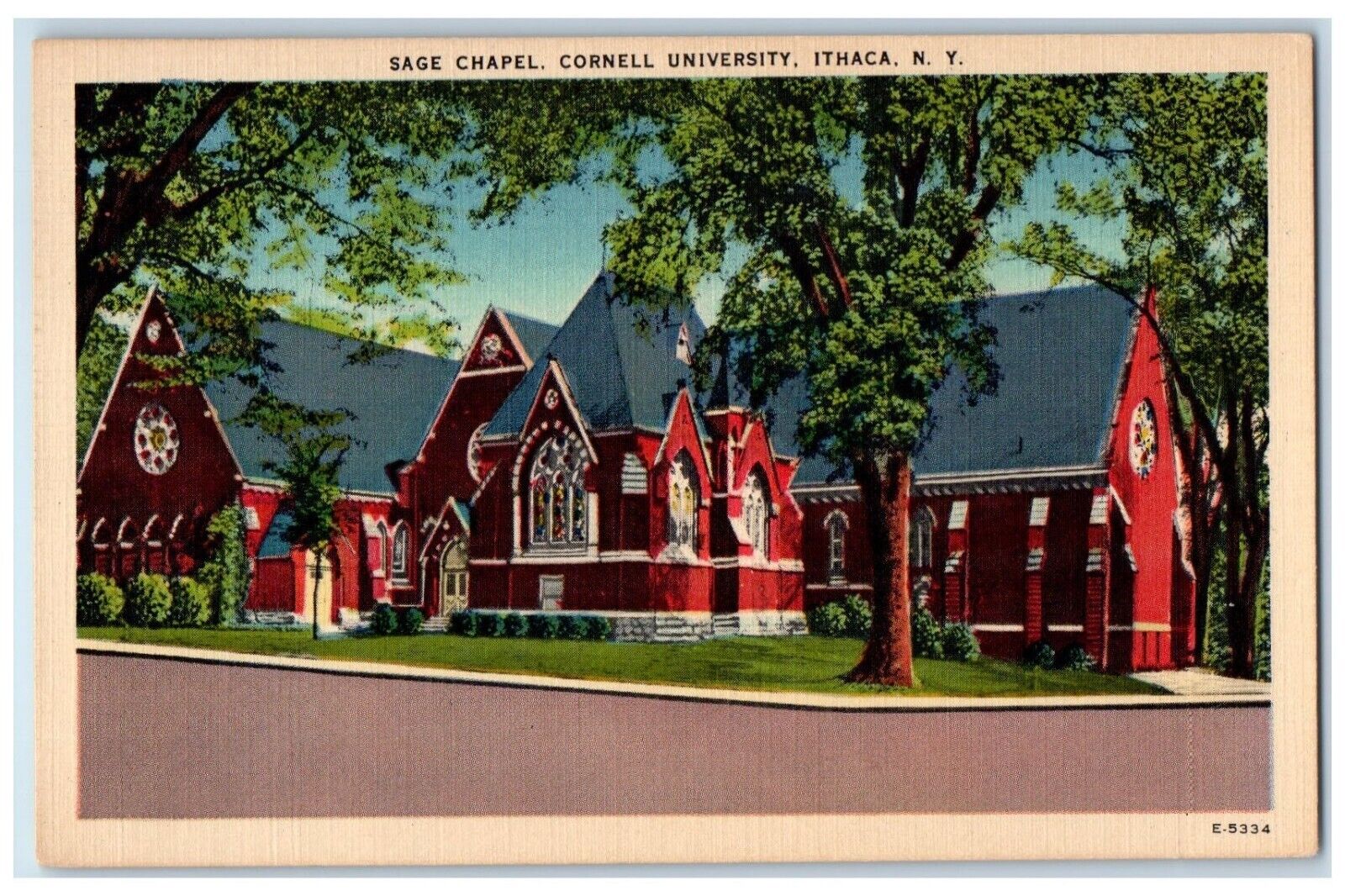 c1910\'s Sage Chapel Cornell University Ithaca New York NY Antique Postcard