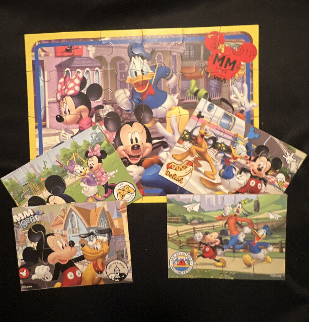 Lot of 5 Jigsaw Puzzles Disney Junior Mickey Mouse and Friends