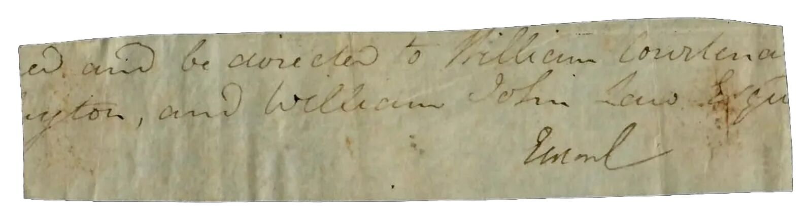 “1st Earl of Eldon” John Scott 1.5X6 Cut Signature