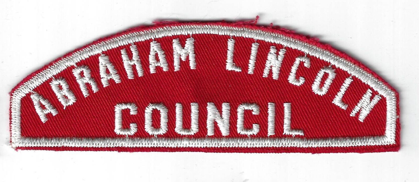 Abraham Lincoln Council Red & White Strip RWS WHT Bdr. [IND-011]