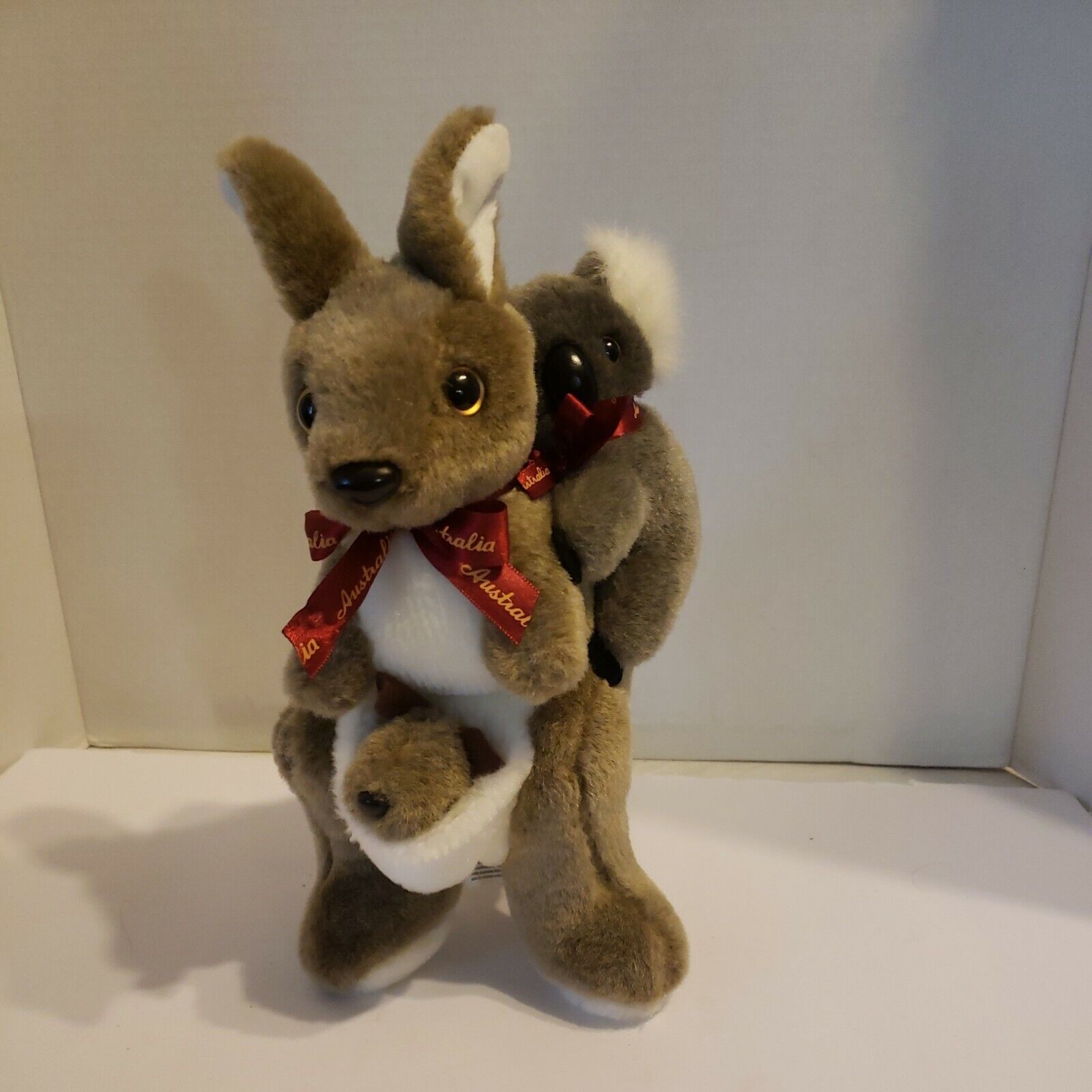 Kangaroo Joey Koala Plush Stuffed Animal Australia With Babies Plush 