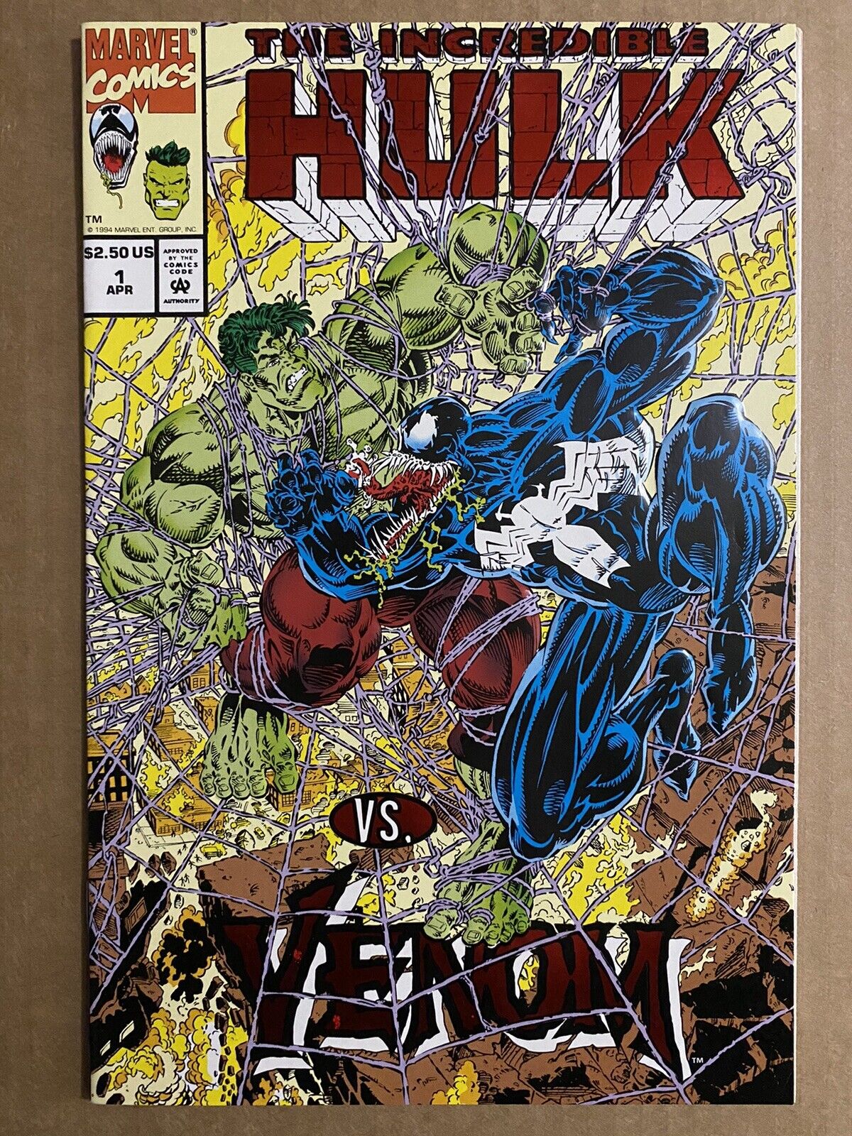Venom Vs Hulk #1 Original 1994 Marvel Comic Book