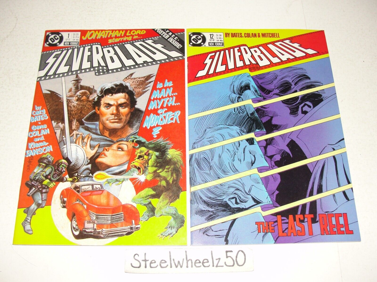 Silverblade #1 & 12 Comic Lot DC 1987 Lord Of Sunset Boulevard Bates Gene Colan