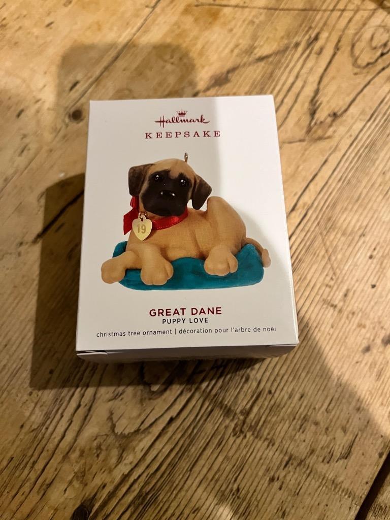 Hallmark Keepsake Ornament Puppy Love 2019 Great Dane #29 29th in Series NIB