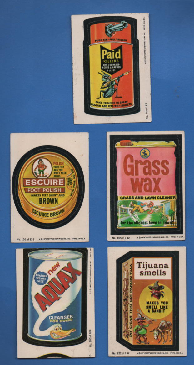 5-1979 TOPPS WACKY PACKAGES STICKER CARDS