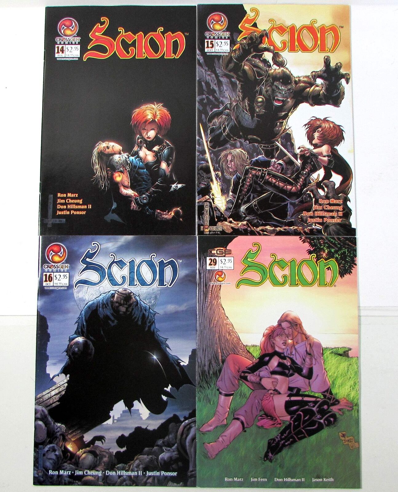 Scion Lot of 4 #14,15,16,29 CrossGen (2001) 1st Print Comic Books