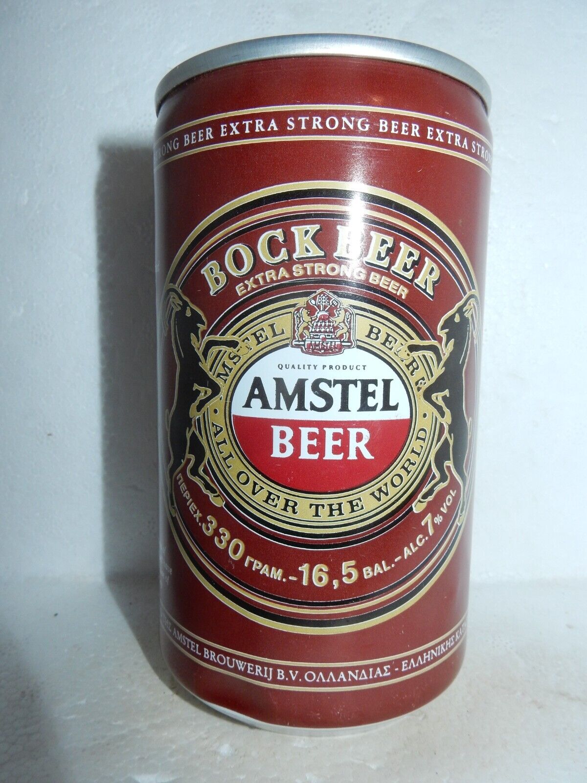 AMSTEL BOCK Beer can from GREECE (330ml) Empty Beercan 
