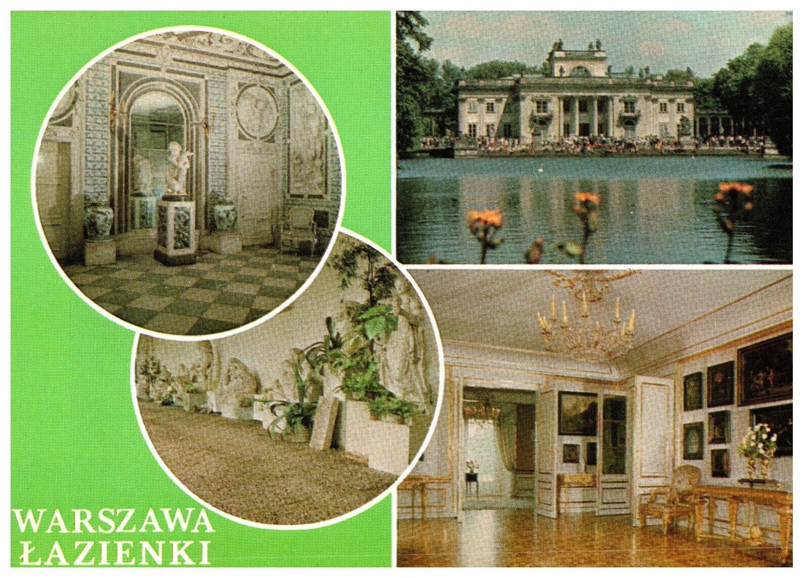 Lazienki Warsaw Poland Postcard VTG