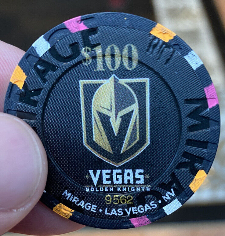 Las Vegas Golden Nights Rare $100 MIRAGE Numbered Casino Chi Stanley Cup Champs