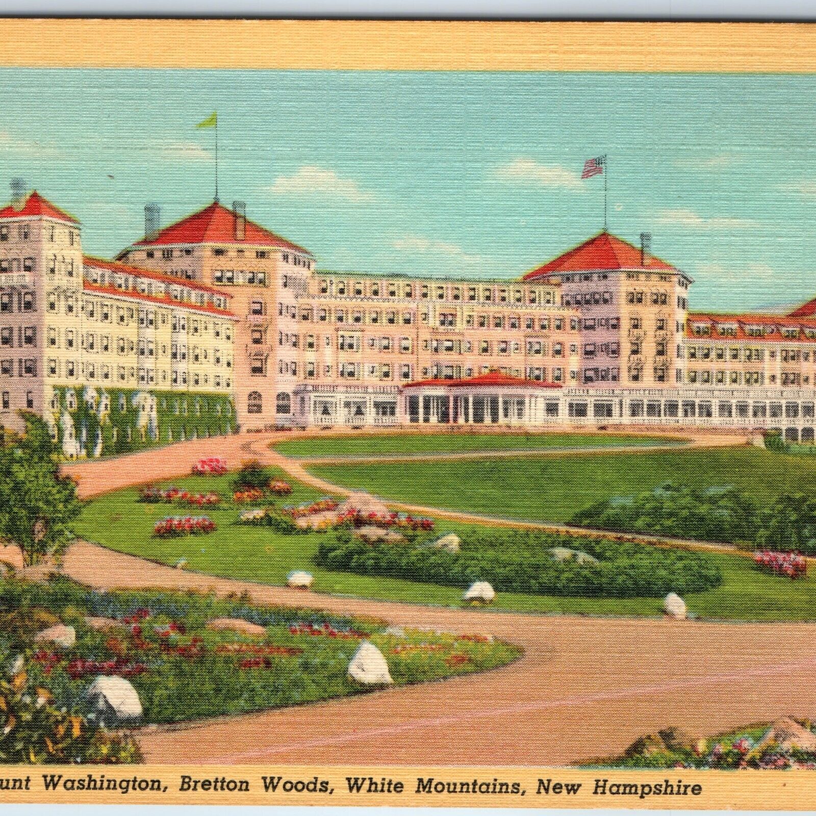 c1940s Lancaster NH Mount Washington Hotel Bretton Woods White Mts Teich PC A249