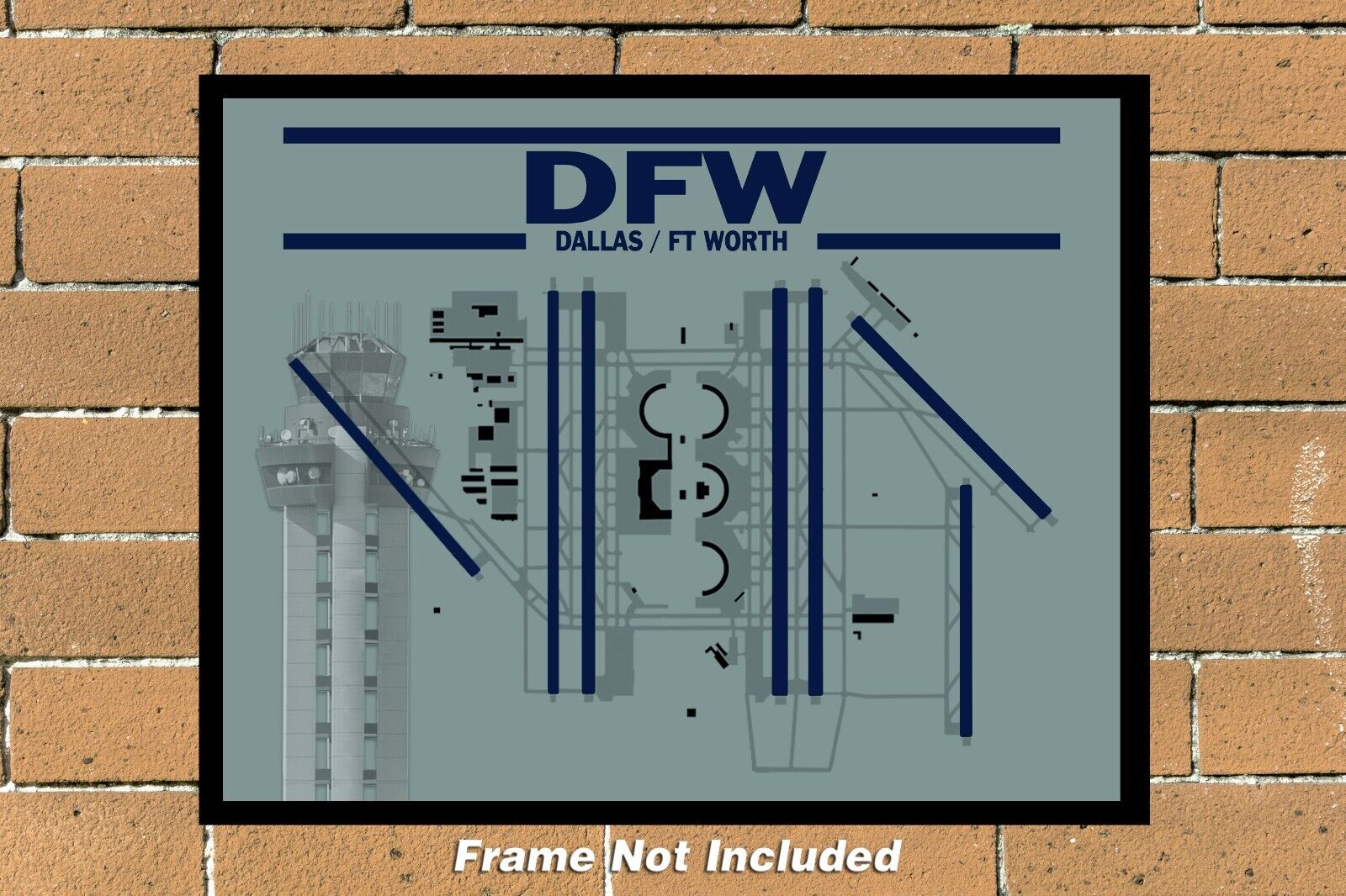 DFW Airport Diagram with Control Tower 11\