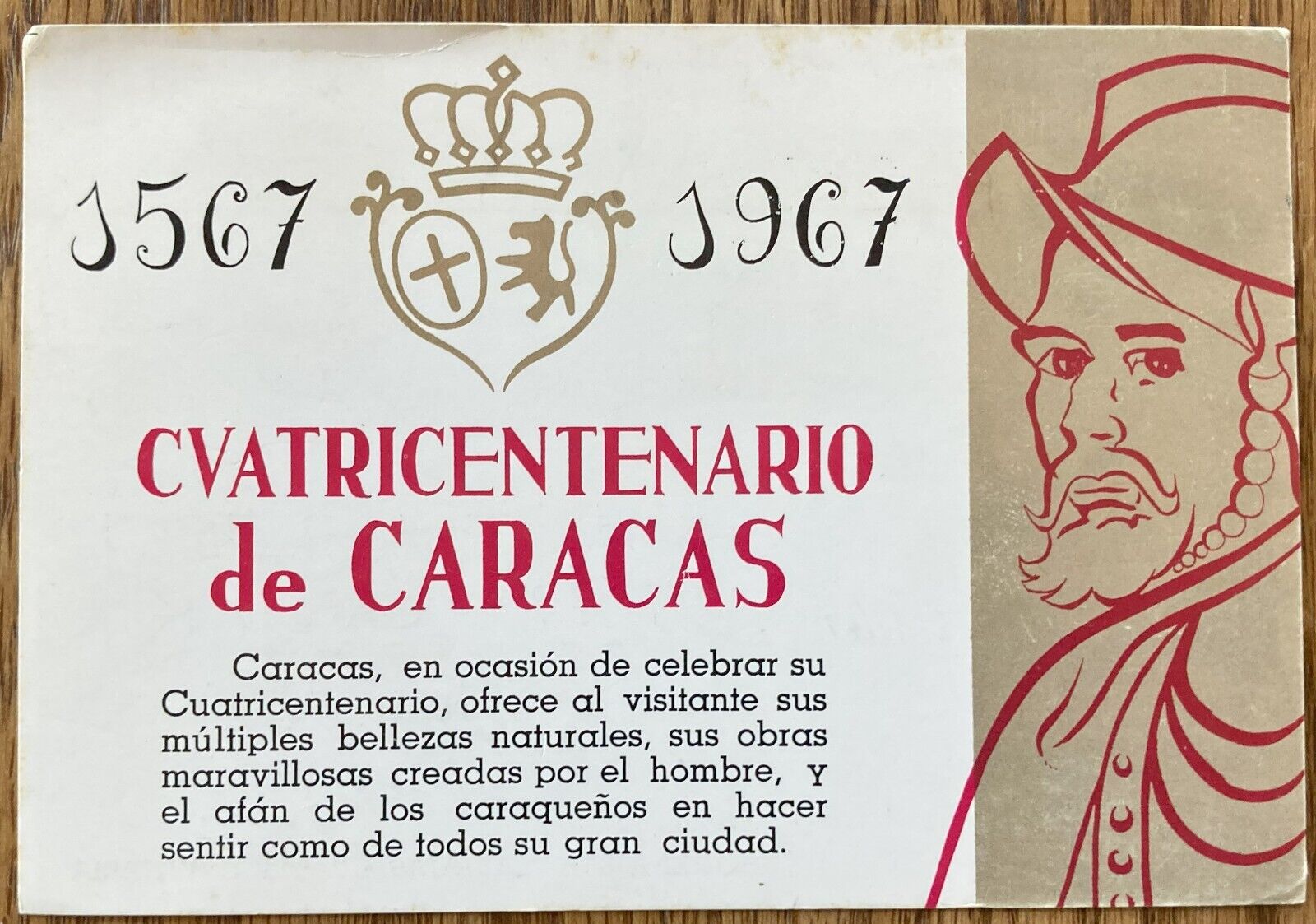 QSL Card - Maracay, Venezuela - Cvatricentenario de Caracas 1567-1967 4M4A  1967