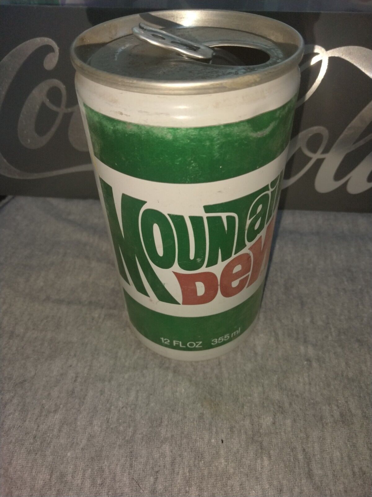 Vintage Mountain Dew 12 Ounce Can Patina