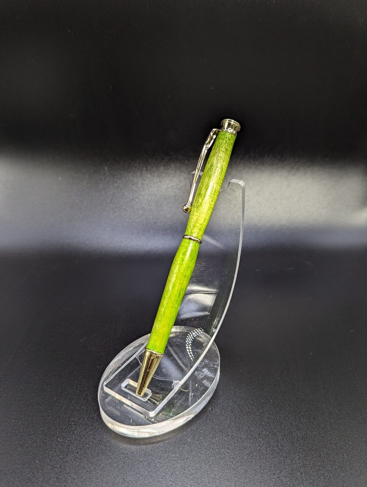 Dyed Green Slimline Handmade Pen
