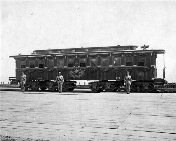 New 8x10 Photo: President Abraham Lincoln\'s Railroad Funeral Train Car - 1865