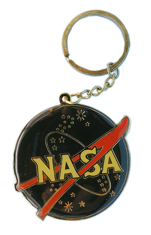 NASA KEYCHAIN vintage Metal VECTOR LOGO 2\