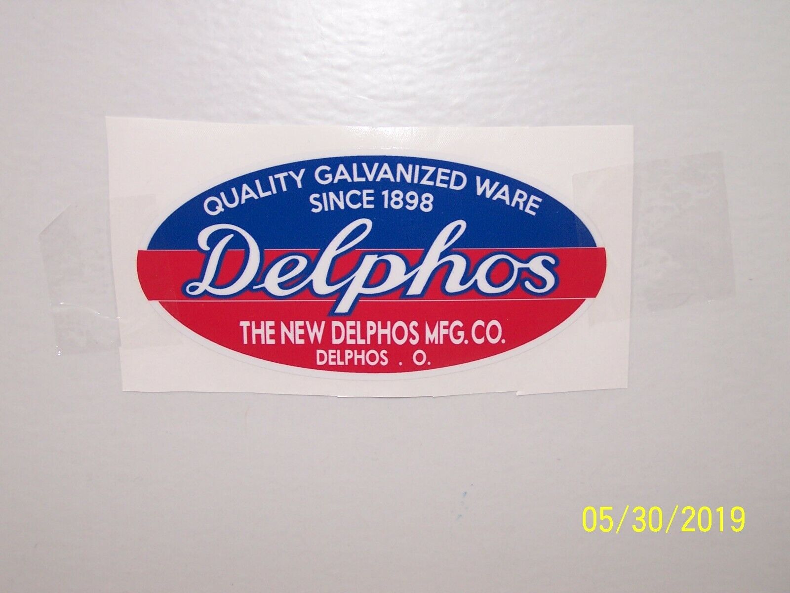Delphos Vintage Galvanized Gas Can Decal