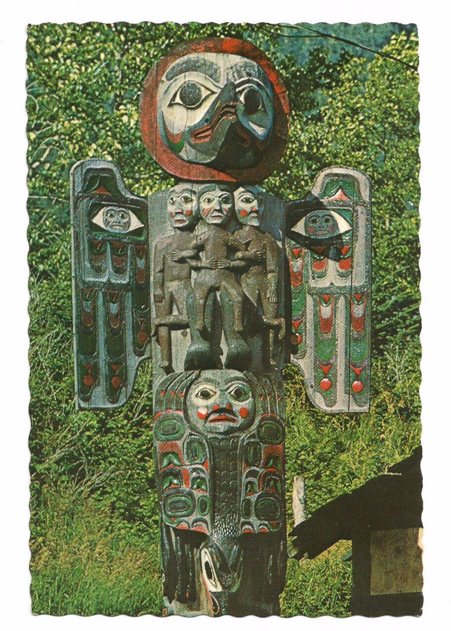 Ketchikan AK Postcard Alaska Totem Pole