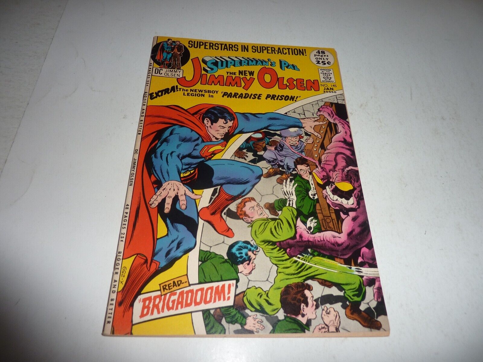 SUPERMAN\'S PAL JIMMY OLSEN #145 DC 1972 Jack Kirby Cover & Art Nice Copy VF- 7.5