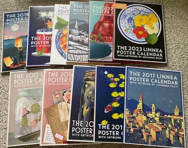 Linnea poster calendars  2013-2023  11x14 all complete sets in original boxes