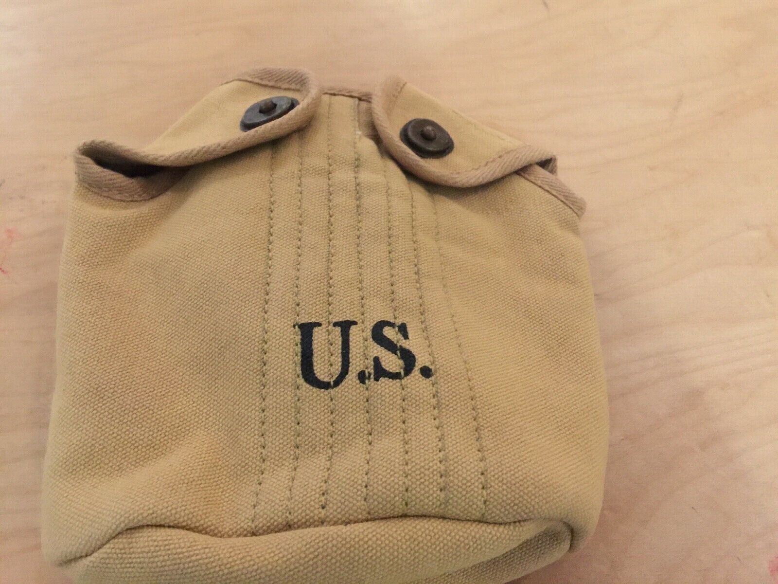 ww2 remake , m1910 canteen cover, khaki, marked 1942, cotton