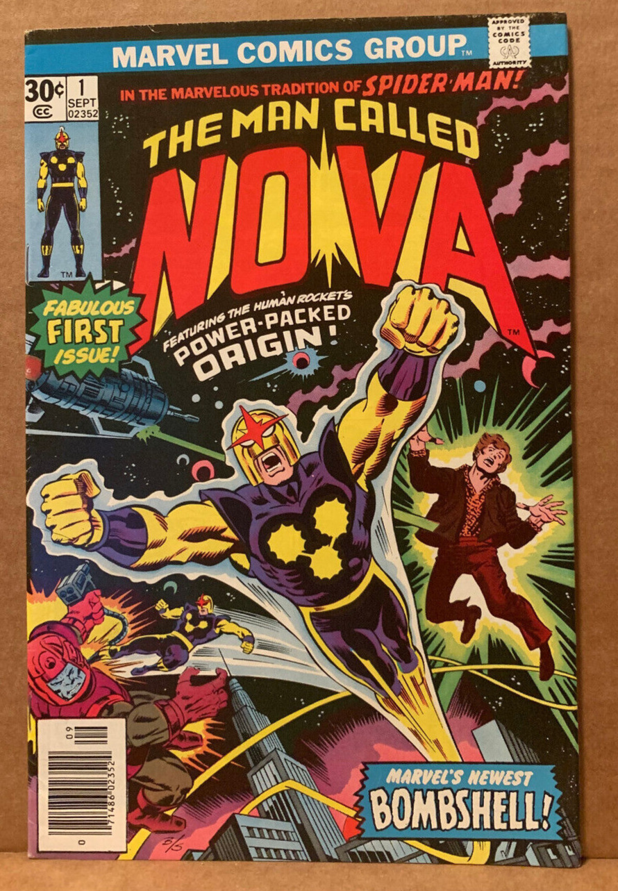 Nova #1 Newsstand 1st appearance & origin of Nova Richard Rider (1976, Marvel)
