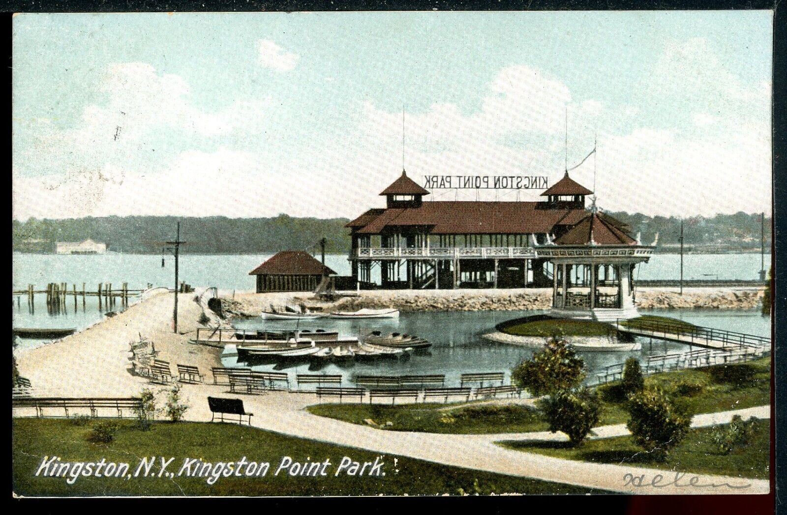1900s Kingston Point Park New York Historic Vintage UDB Postcard M420