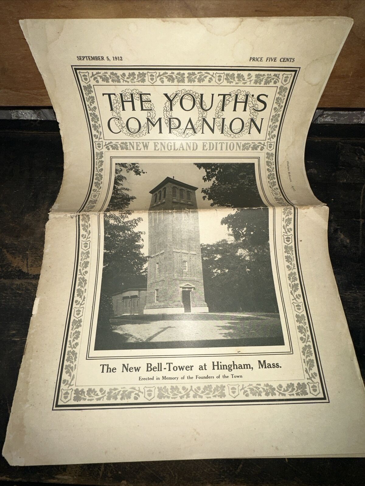 The Youth\'s Companion Magazine “ New England Edition” September 5, 1912 Issue.