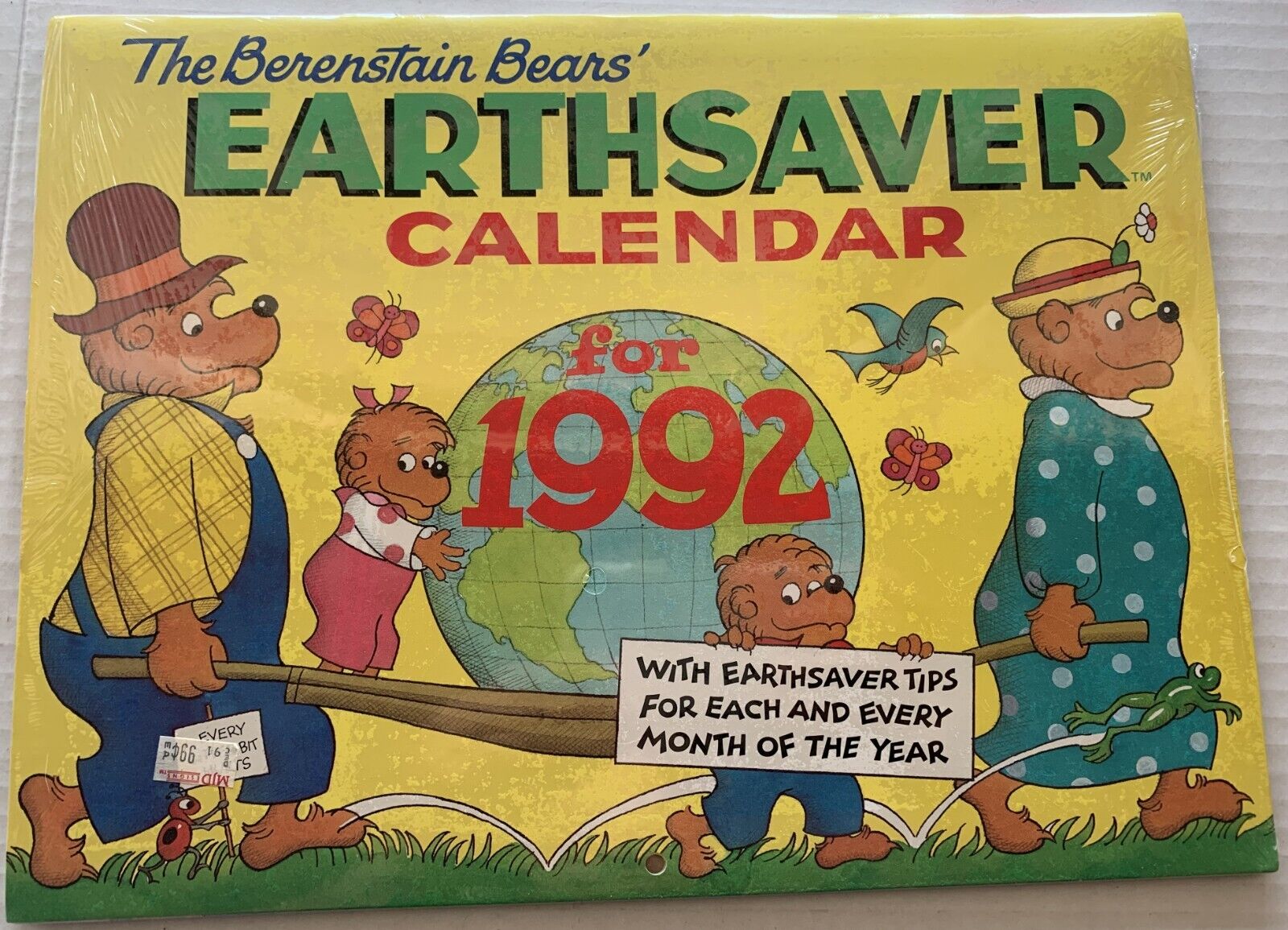 Vtg 1992 Berenstain Bears Calendar Earthsaver Sealed Ecology Trivia