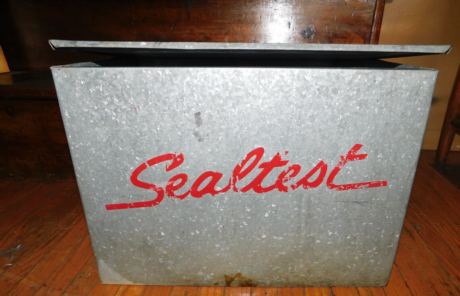 Vintage Sealtest Rustic Galvanized Metal Dairy Home Delivery Porch Milk Box
