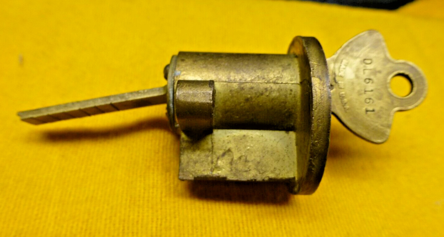 VINTAGE Brass Craftsman Cylinder Lock with Keys USA made