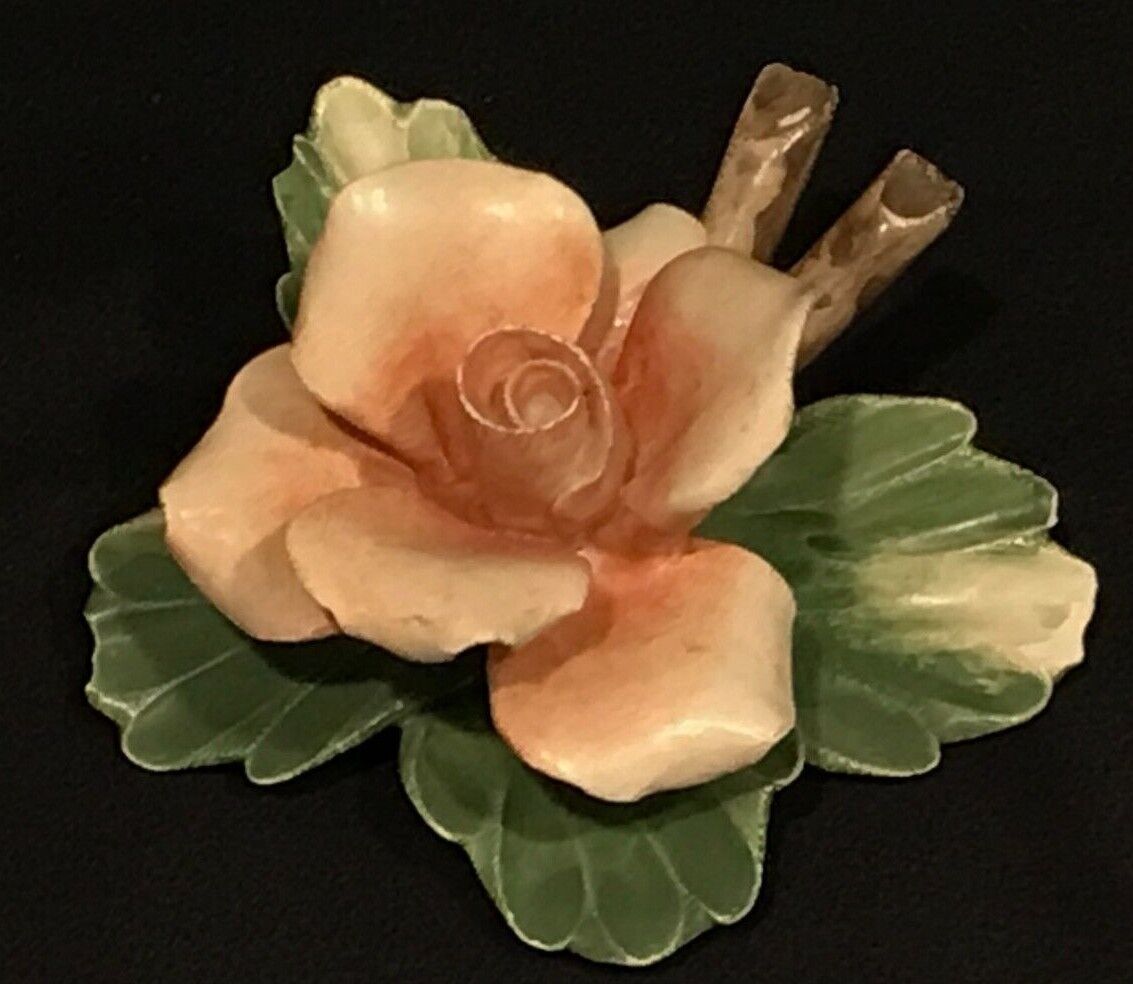 Capodimonte Porcelain Rose Flower