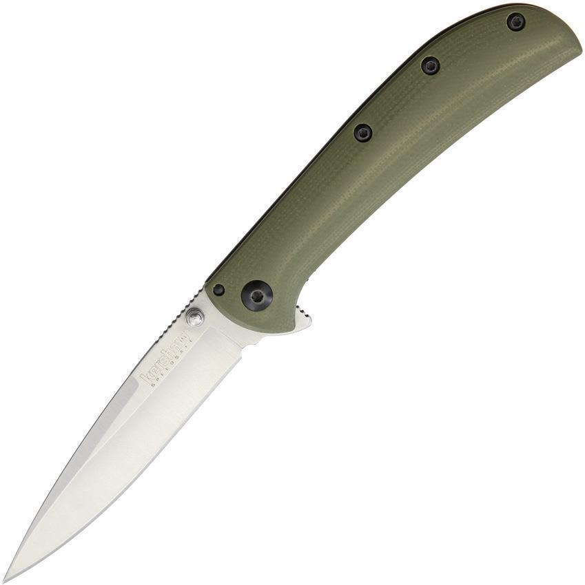 Kershaw DISCONTINUED - Al Mar AM-3 Green G10 Spring Assist Flipper knife 2335GRN