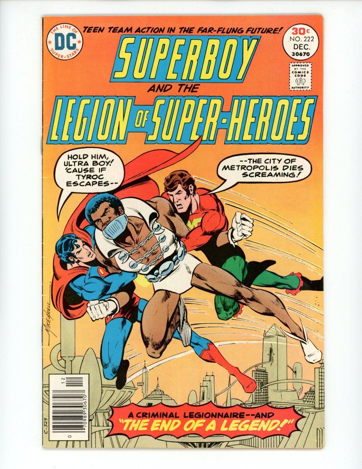 Superboy #222 Comic Book 1976 VF- Cary Bates Mike Grell DC Tyroc