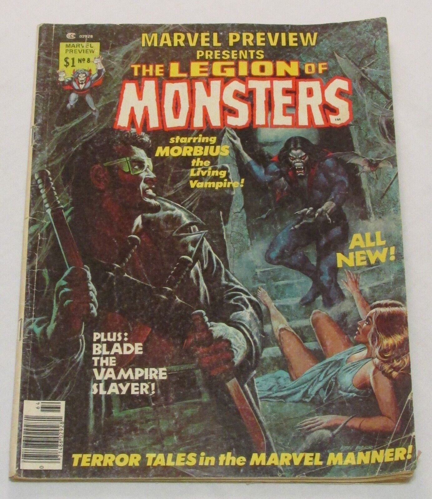 Blade,Morbius, Marvel PREVIEW  #8: THE LEGION OF MONSTERS  -- 1976 , original