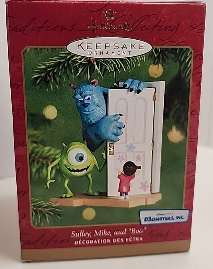 Hallmark Keepsake Ornament Disney Monsters Inc Sulley, Mike and Boo 2001 Pixar